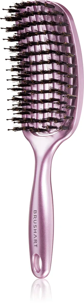 Щётка для волос BrushArt Hair Vent blowdry hairbrush with boar bristles продувная, со щетиной кабана, 1 шт