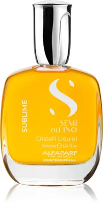 Alfaparf Milano Semi di Lino Sublime Cristalli - Масло для волос, увлажняющее для придания блеска и мягкости, 50 мл