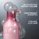 Redken Volume Injection - Шампунь для объема волос для тонких волос, 300 мл — фото 4
