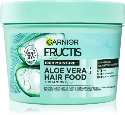 Garnier Fructis Aloe Vera Hair Food - Увлажняющая маска для нормальных и сухих волос, 400 мл, 400 мл (GAR05144)