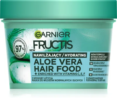 Garnier Fructis Aloe Vera Hair Food - Увлажняющая маска для нормальных и сухих волос, 400 мл, 400 мл (GAR06857)