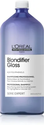 L’Oreal Professionnel Serie Expert Blondifier - Шампунь для волос, улучшающий и восстанавливающий, для осветленных волос с холодными оттенками блонда, 1500 мл