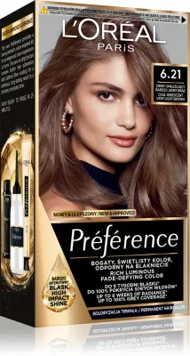 Краска для волос L’Oreal Paris Preference Cool Blondes стойкая, для домашнего окрашивания, 1 шт, оттенок 6.21 Zurich
