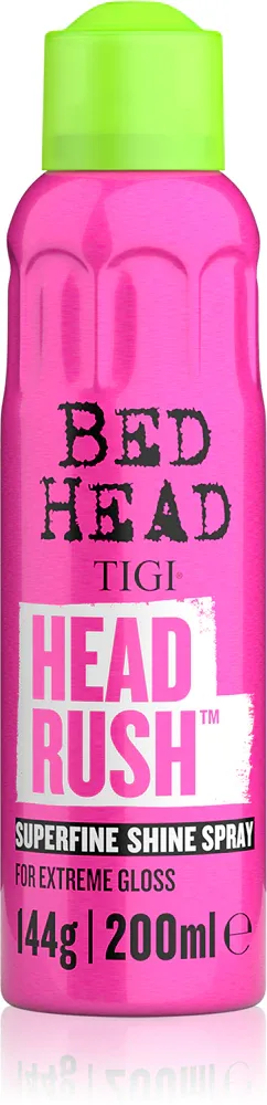 Спрей для блеска волос TIGI Head Rush Super Shine Spray разглаживающий, устраняющий пушистость, 200 мл