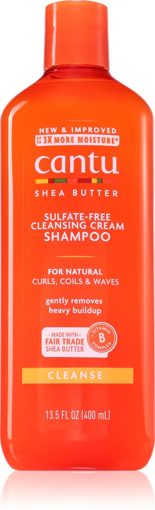 CANTU Shea Butter Shampoo - Увлажняющий шампунь для кудрявых и волнистых волос, 400 мл