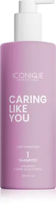 ICONIQUE Professional CARING LIKE YOU Deep Hydration - Увлажняющий шампунь для сухих и поврежденных волос, 500 мл