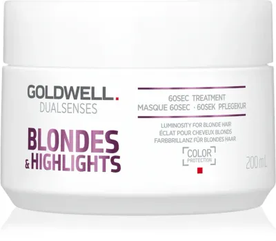 Goldwell Dualsenses Blondes & Highlights - Маска для волос, устраняющая желтые оттенки, с восстанавливающим эффектом, 200 мл
