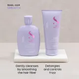 Alfaparf Milano Semi di Lino Smooth Kit - Набор для непослушных и пушистых волос, 2 шт — фото 3