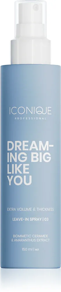 ICONIQUE Professional DREAMING BIG LIKE YOU Volume & Thickness - Спрей без смывания для объема