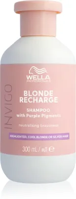 Wella Professionals Invigo Blonde Recharge - Шампунь для волос блонд, нейтрализующий желтоватые оттенки, 300 мл
