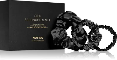 Набор резинок для волос Notino Silk Collection Scrunchie Set шёлковых, 3 размера, 3 шт, оттенок 3 шт