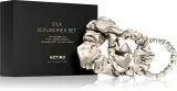 Набор резинок для волос Notino Silk Collection Scrunchie Set шёлковых, 3 размера, 3 шт, оттенок Cream — фото 1