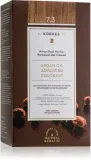 Стойкая краска для волос Korres Argan Oil с аргановым маслом, для домашнего окрашивания, 50 мл, оттенок 7.3 Golden / Honey Blonde — фото 1
