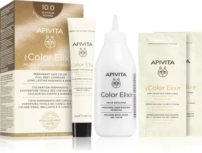 Apivita My Color Elixir - Краска для волос без аммиака, 1 шт, оттенок 10.0 Platinum Blonde