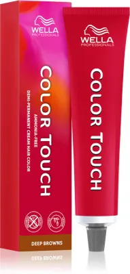 Полуперманентная краска для волос Wella Professionals Color Touch Deep Browns коричневая, с покрытием седины, 60 мл, оттенок 5/73