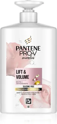 Pantene Pro-V Miracles Lift'N'Volume - Шампунь для увеличения объема тонких волос с биотином, 1000 мл
