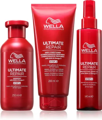 Wella Professionals Ultimate Repair Set - Удобная упаковка для поврежденных волос, 3 шт