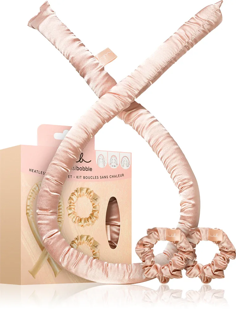 Набор для завивки волос invisibobble Gift Set Handle with Curl без горячей укладки, шёлковый валик и резинки, 3 шт