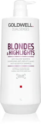 Goldwell Dualsenses Blondes & Highlights - Шампунь для волос блонд, нейтрализующий желтоватые оттенки, 1000 мл