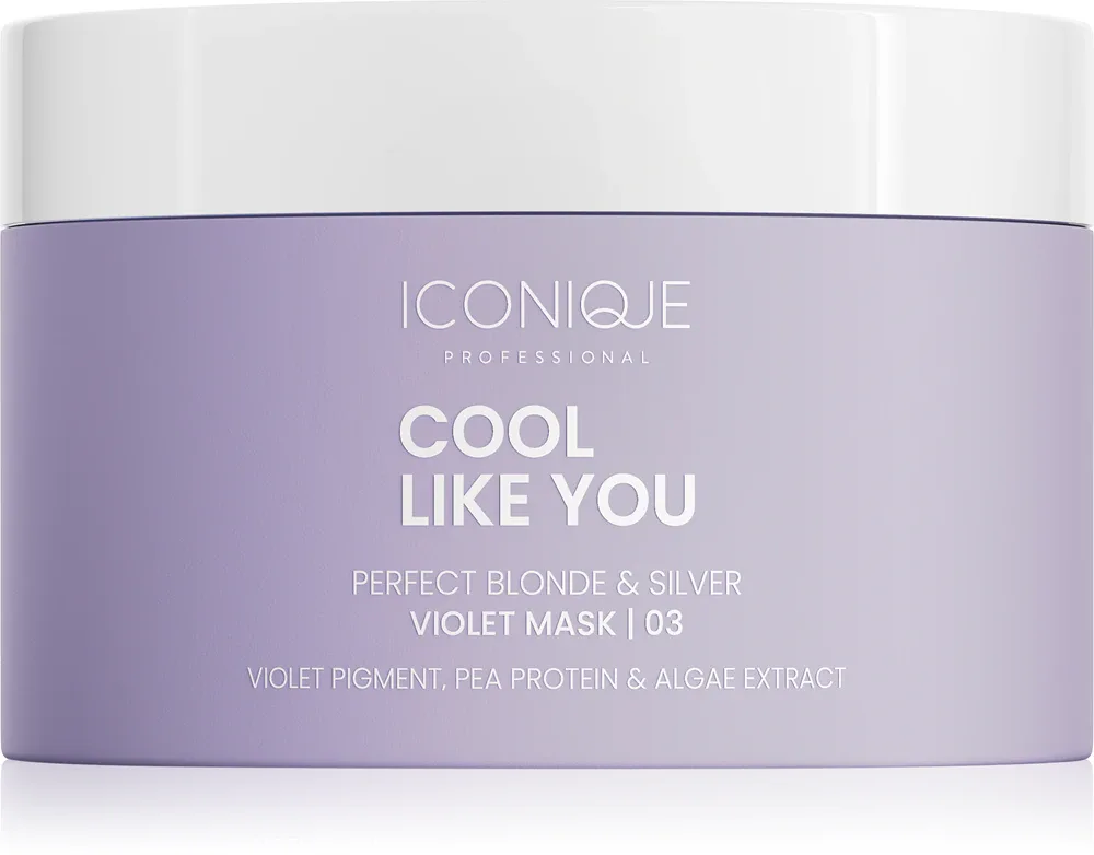 ICONIQUE Professional COOL LIKE YOU Perfect Blonde & Silver Violet - Маска для волос, нейтрализующая желтые оттенки, 200 мл