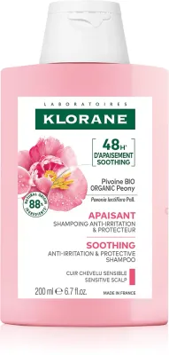 Klorane Peony Soothing Sensitive Hair Scalp Shampoo - Шампунь для чувствительной кожи, 200 мл