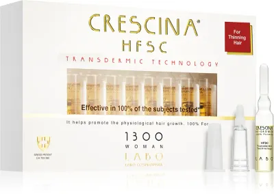 Ампулы для роста волос Crescina Transdermic 1300 Re-Growth для женщин, несмываемые, 20 x 3,5 мл
