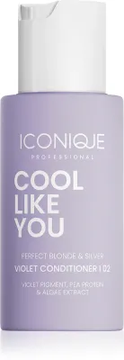 ICONIQUE Professional COOL LIKE YOU Perfect Blonde & Silver Violet - Кондиционер для волос, устраняющий желтые оттенки, 70 мл
