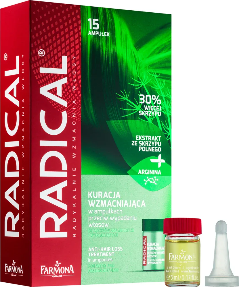 Farmona Radical Hair Loss - Уход за ослабленными волосами, снижающий их выпадение, 15 мл