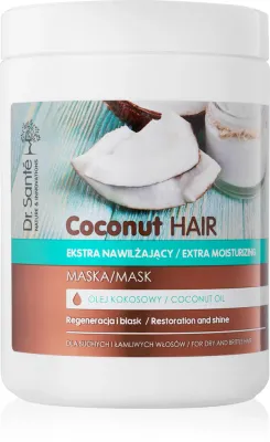 Dr. Sante Coconut - Маска для волос, увлажняющая и придающая блеск сухим и ломким волосам, 1000 мл