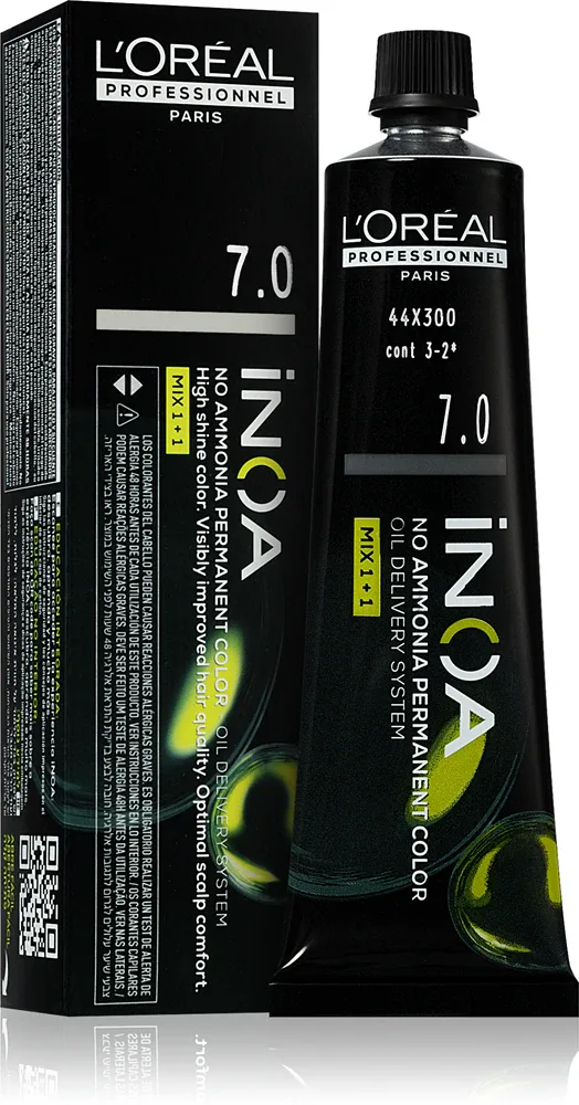 L’Oreal Professionnel Inoa - Постоянная краска для волос без аммиака, 60 мл, оттенок 7.0