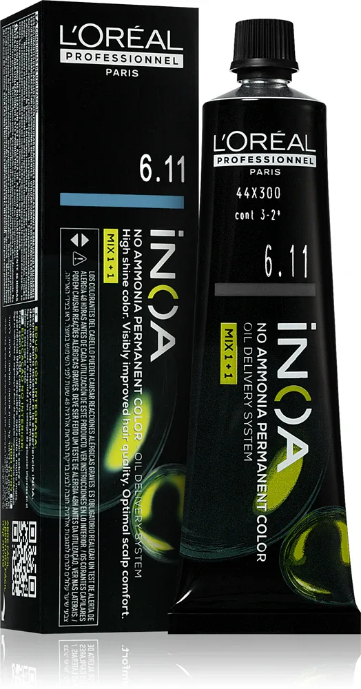 L’Oreal Professionnel Inoa - Постоянная краска для волос без аммиака, 60 мл, оттенок 6.11