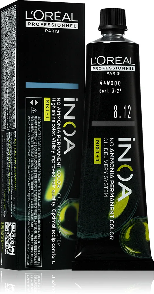 L’Oreal Professionnel Inoa - Постоянная краска для волос без аммиака, 60 мл, оттенок 8.12