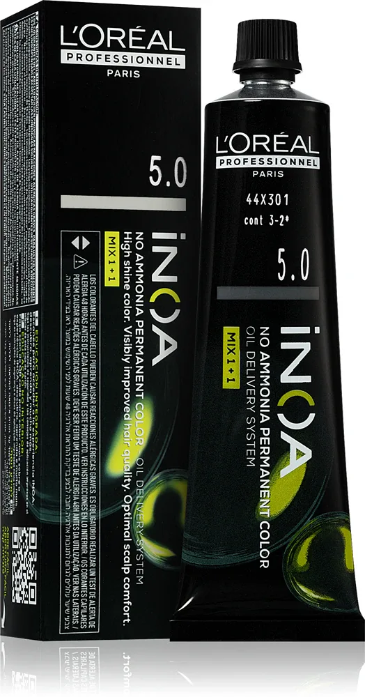 L’Oreal Professionnel Inoa - Постоянная краска для волос без аммиака, 60 мл, оттенок 5.0