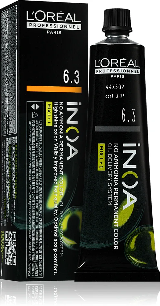 L’Oreal Professionnel Inoa - Постоянная краска для волос без аммиака, 60 мл, оттенок 6.3