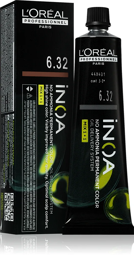 L’Oreal Professionnel Inoa - Постоянная краска для волос без аммиака, 60 мл, оттенок 6.32