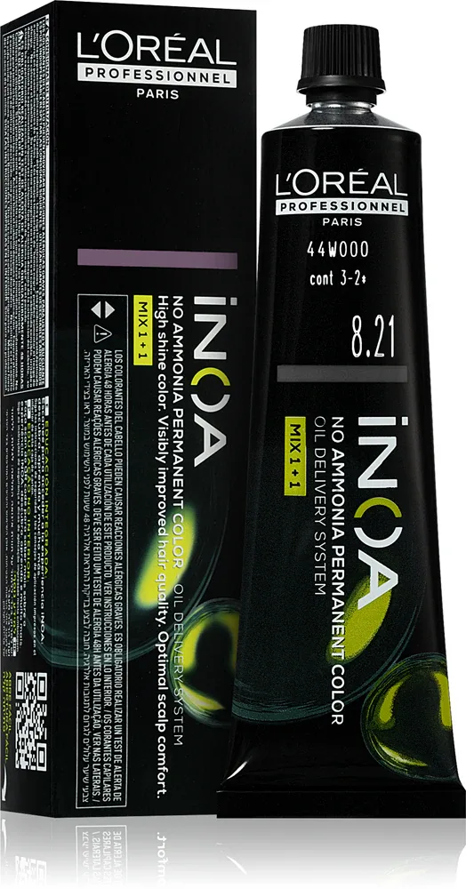 L’Oreal Professionnel Inoa - Постоянная краска для волос без аммиака, 60 мл, оттенок 8.21