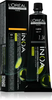 L’Oreal Professionnel Inoa - Постоянная краска для волос без аммиака, 60 мл, оттенок 7.34