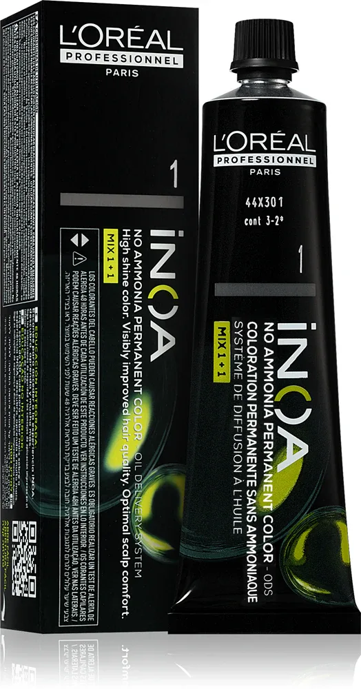 L’Oreal Professionnel Inoa - Постоянная краска для волос без аммиака, 60 мл, оттенок 1
