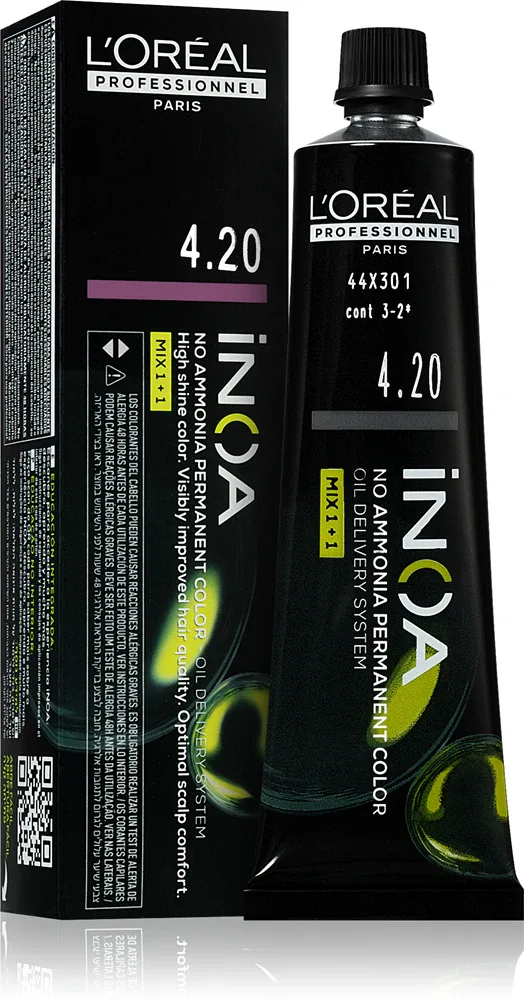 L’Oreal Professionnel Inoa - Постоянная краска для волос без аммиака, 60 мл, оттенок 4.20 60 мл (LOP14323)