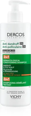 Vichy Dercos Anti-Dandruff - Шампунь с кондиционером 2 в 1 против перхоти, 390 мл