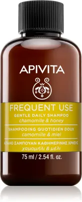 Apivita Frequent Use Gentle Daily Shampoo - Шампунь для ежедневного мытья волос с ромашкой, 75 мл