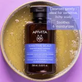 Apivita Sensitive Scalp Shampoo - Шампунь для чувствительной и раздраженной кожи головы без сульфатов, 250 мл — фото 2