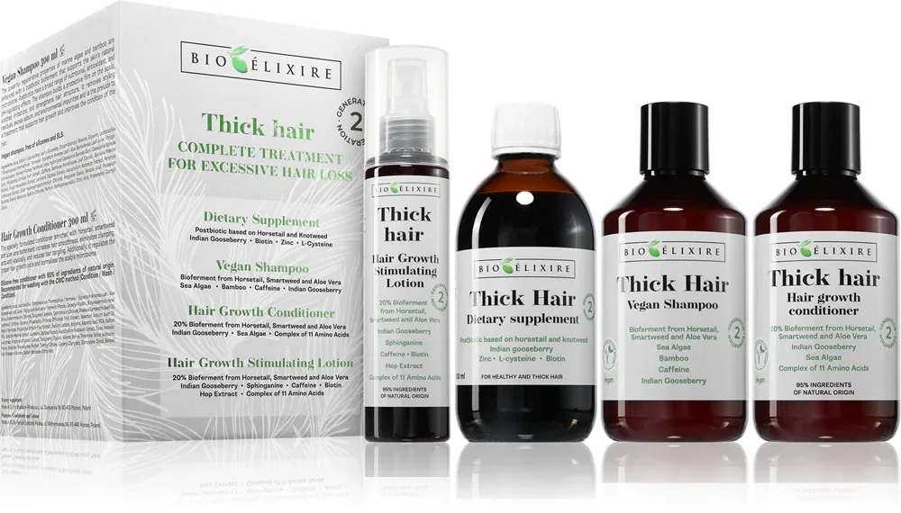 Bioelixire Thick Hair - Набор косметики для волос для женщин
