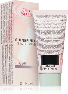 Wella Professionals Shinefinity Zero Lift Glaze - Деми-перманентная краска для волос, 60 мл, оттенок 08/98 - Silver Pearl