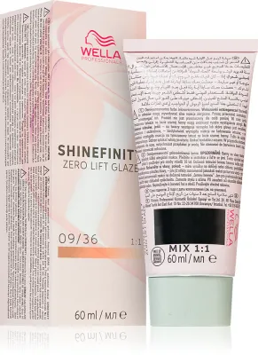 Wella Professionals Shinefinity Zero Lift Glaze - Деми-перманентная краска для волос, 60 мл, оттенок 09/36 - Vanilla Glaze
