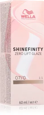 Wella Professionals Shinefinity Zero Lift Glaze - Деми-перманентная краска для волос, 60 мл, оттенок 07/0