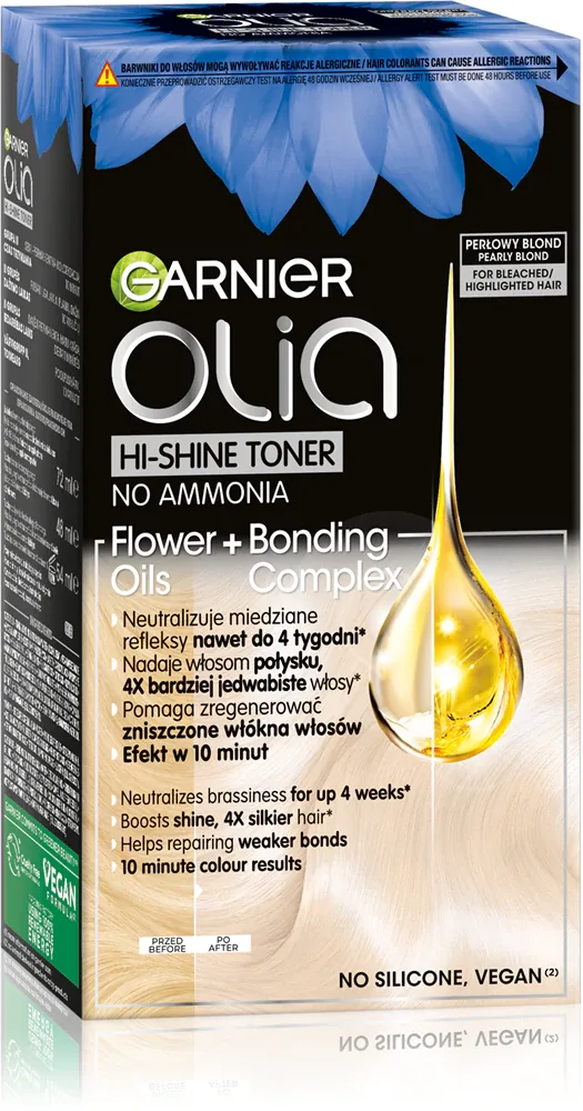 Garnier Olia Hi-Shine Toner - Окрашивающий тоник для волос, 1 шт, оттенок 10.2 Pearly Blond
