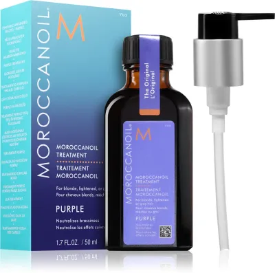 Moroccanoil Treatment Purple - Питательное масло для блондинок и седых волос, 50 мл