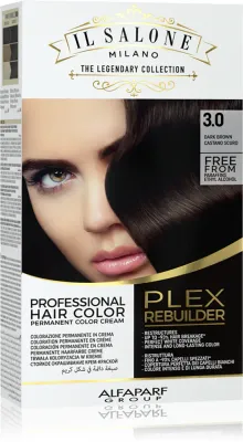 Alfaparf Milano Il Salone Milano Plex Rebuilder - стойкая краска для волос, 1 шт, оттенок 3.0 - Dark Brown