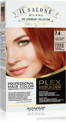 Alfaparf Milano Il Salone Milano Plex Rebuilder - стойкая краска для волос, 1 шт, оттенок 7.4 - Copper Blonde